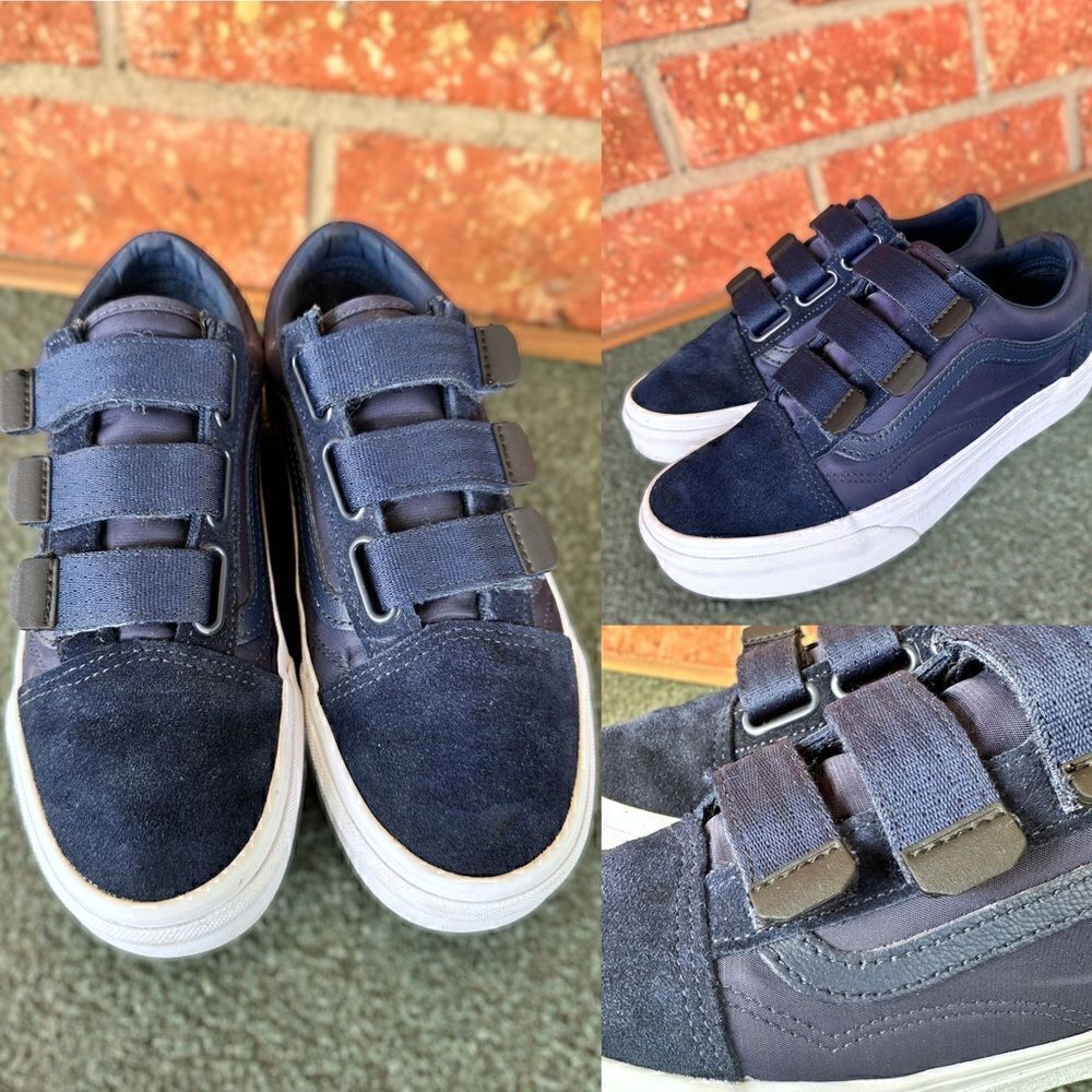 Vans Unisex Old Skool V 3 Strap Sneaker Shoes  Size 5 M